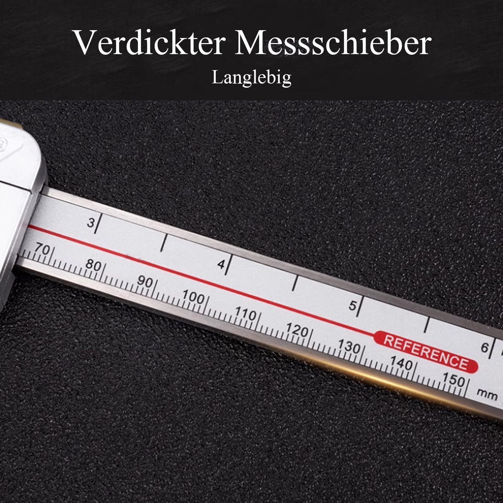 Digitaler Mittelpunkt-Messschieber – Zur Messung von Lochabständen auf gleicher oder versetzter Ebene, 0–150 mm, LCD-Anzeige, Edelstahl (10-150mm)