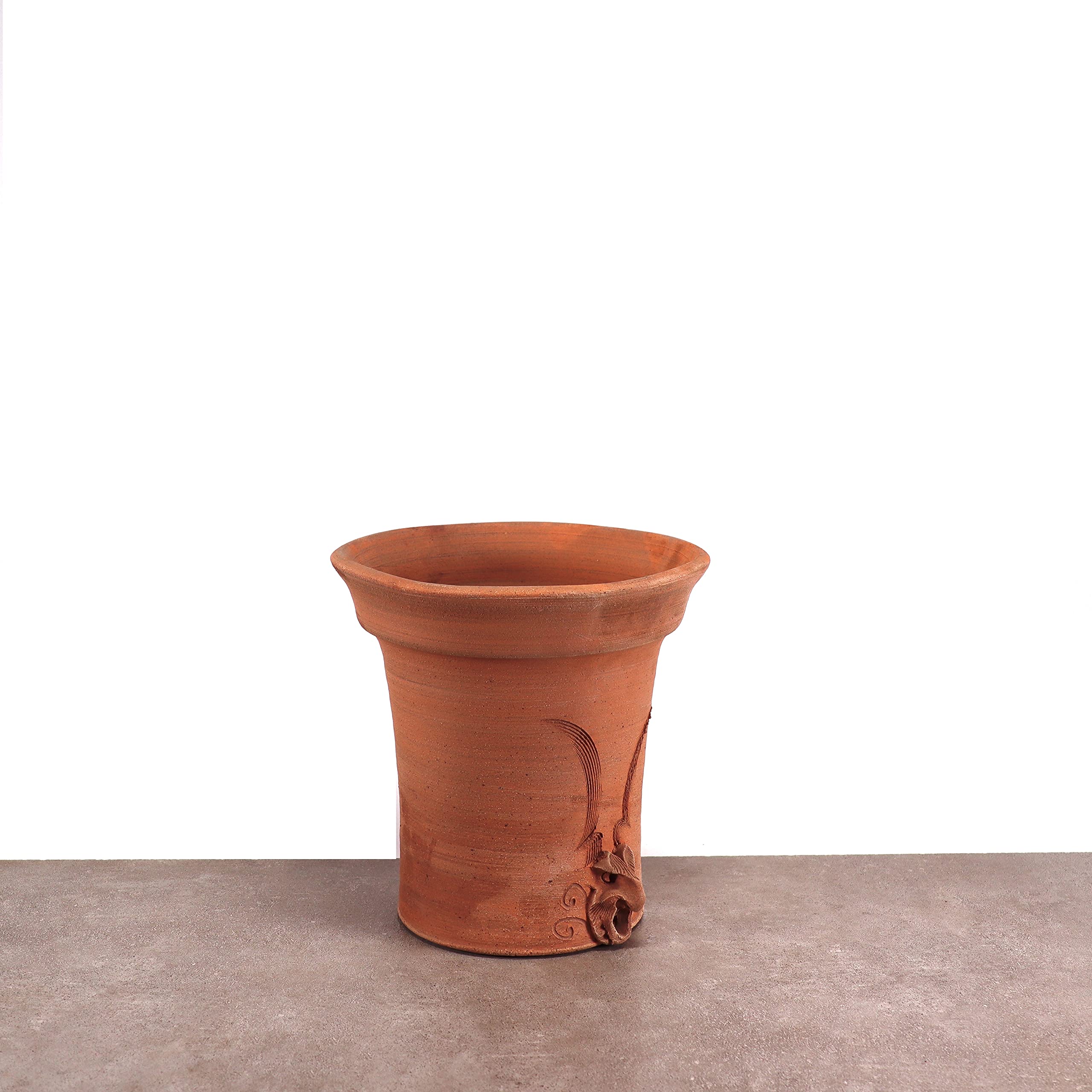 Palatina Werkstatt hoher Blumentopf Blumenkübel aus Terracotta | frostfester Pflanzgefäß Pflanztopf Deko für Innen Außen (M)