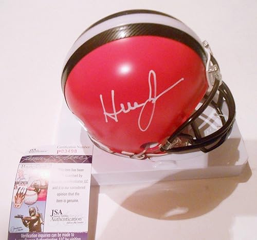 Hue Jackson Signed Cleveland Browns Mini Football Helmet w/JSA COA P03498 - Autographed NFL Mini Helmets