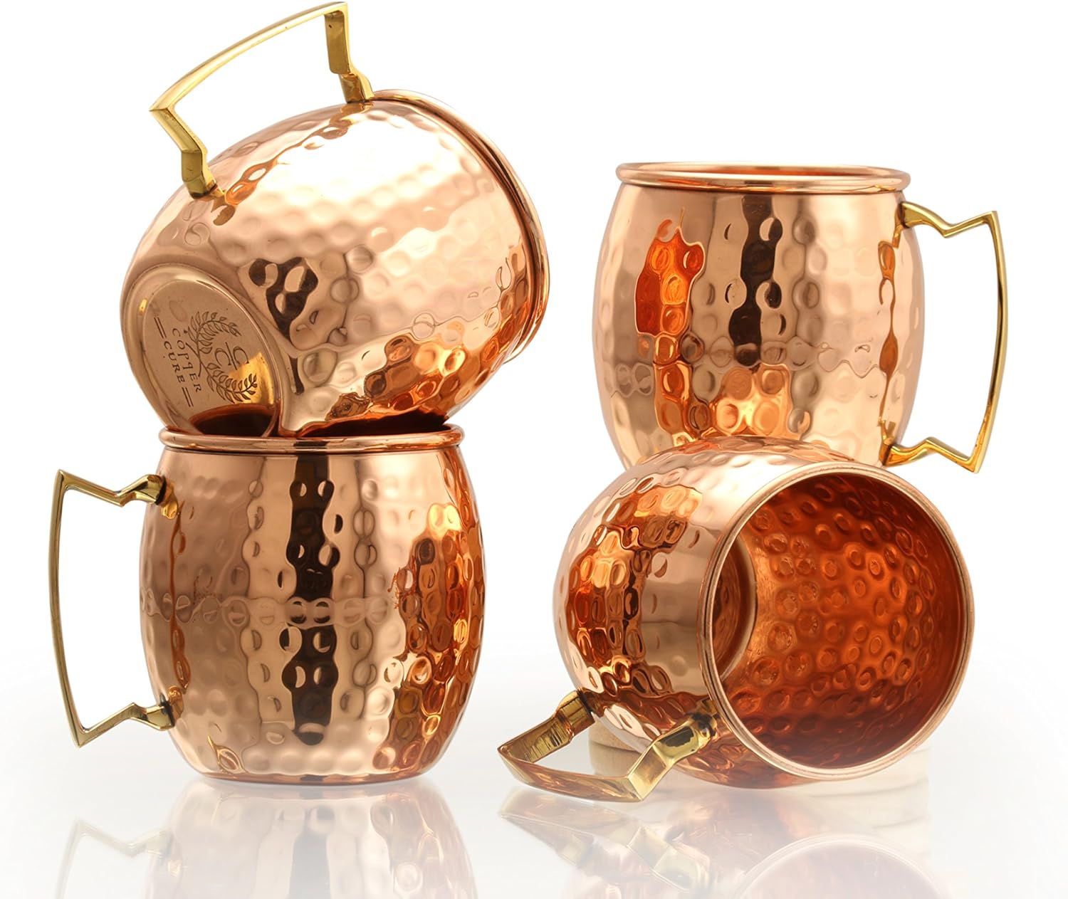 Flash Deals - 70% OFF Solid Copper Mugs - Set of 4 (Gift Set) 16 Oz - Copper Hammered Mugs – 100% Handicrafted - Mugs - Copper Mugs - Copper Cups With BONUS Copper Straws & Coasters by Copper Cure Tech Deals 🔥 Solid Copper Mugs - Set of 4 (Gift Set) 16 Oz - Copper Hammered Mugs – 100% Handicrafted - Mugs - Copper Mugs - Copper Cups With BONUS Copper Straws & Coasters by Copper Cure