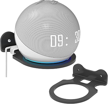 Amazon Echo Dot 1/2/3/4/4th/5th/5th用 壁取り付けホルダースタンド ストレージケーブルスピーカーアクセサリーラック Amazon Echo Dot 1/2/3/4/4/4th/5th、ブラック JYD01