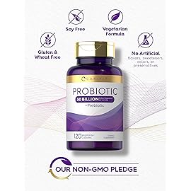 Carlyle Probiotic with Prebiotic Supplement | 120 Capsules | 50 Billion Active Organisms | Vegetarian, Non-GMO and Gluten Free