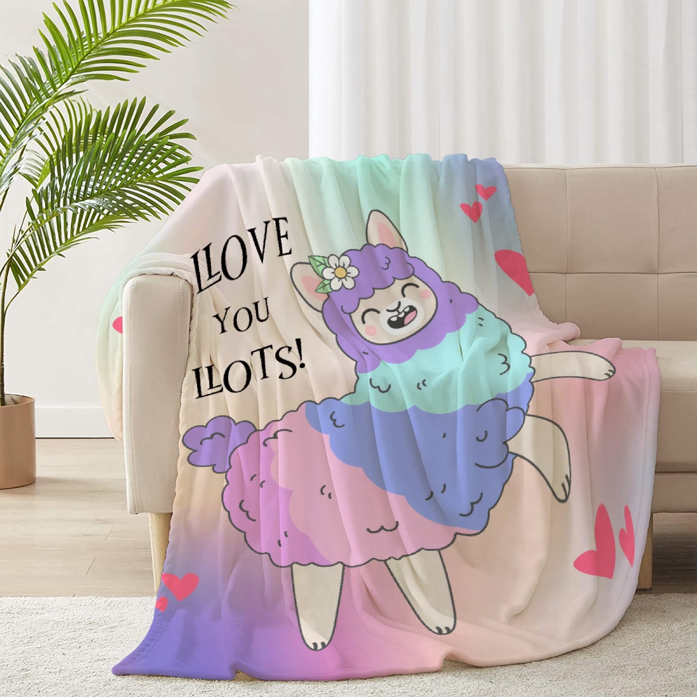 Amazon.com: Cute Happy Llama Blanket, Sumedha, Super Soft Fleece  Lightweight Travel for Sofa/Chairs/Bed,Luxury Bed Blanket, Good Gift, 80 x  60 for Adult : Everything Else