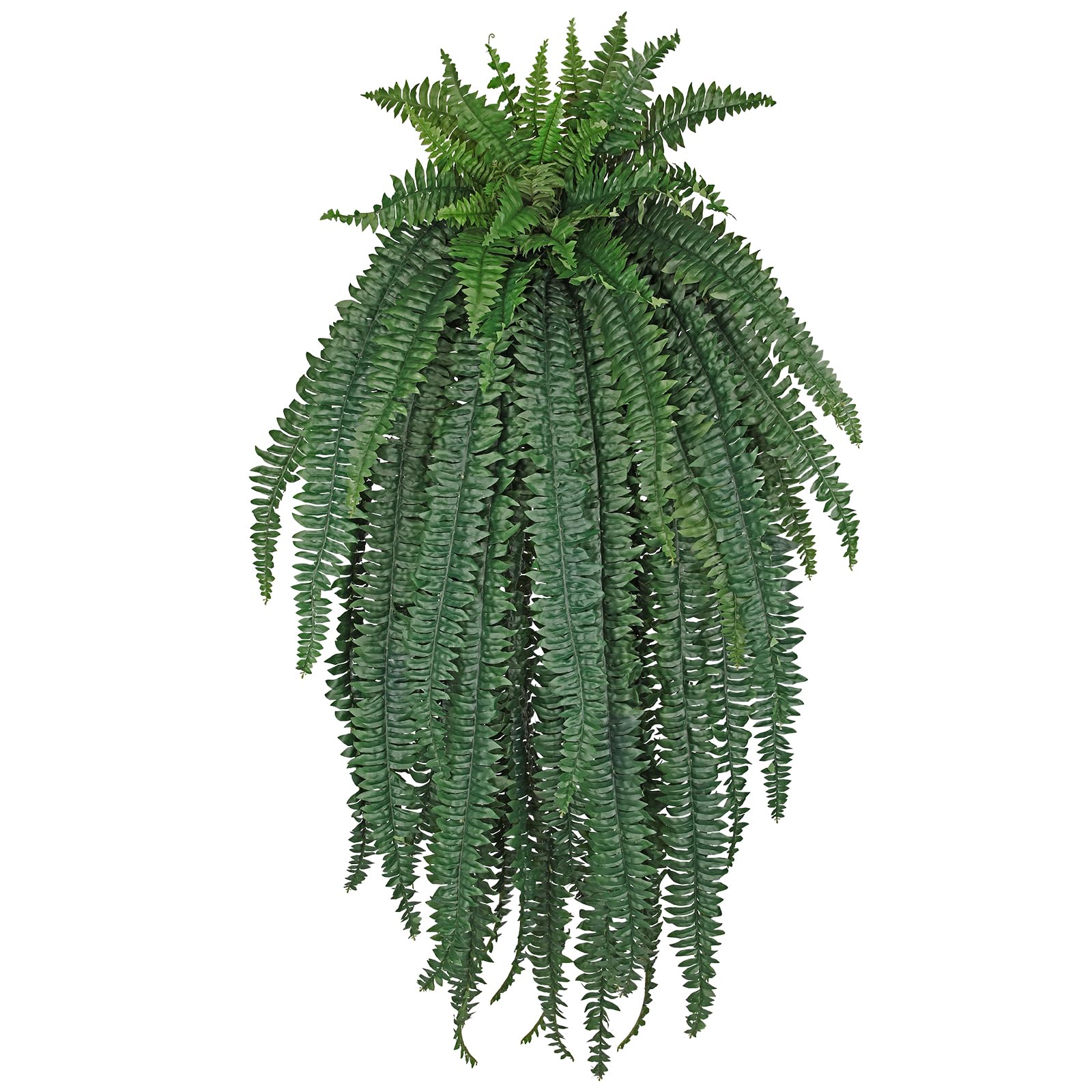 GnFlus Artificial Boston Fern 57 Inch Faux Fern with 59 Fronds, Realistic Ferns Artificial Plants Large Silk Fern Bush for Outdoor Indoor Hanging Planter, Porch Patio Home Farmhouse Garden Decor