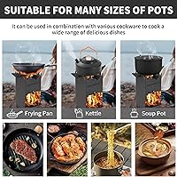 Vista 5 de Portable Rocket Stove, Wood-Burning Stove & Backpacking Stove, Windproof Design with Carry Bag, Perfect for Backyard & Outdoor Cooking (Small)