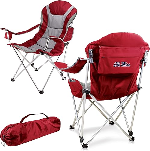 Miniatura 45 de Picnic TIME NCAA Arkansas Razorbacks Reclining Camp Chair - Beach Chair for Adults - Sports Chair with Carry Bag Azul marino con detalles