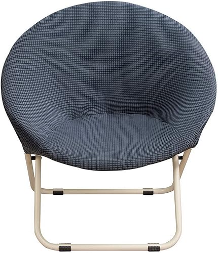 SearchI Funda elástica para silla redonda con platillo solamente, fundas de repuesto de jacquard para silla de luna, protector de asiento extraíble