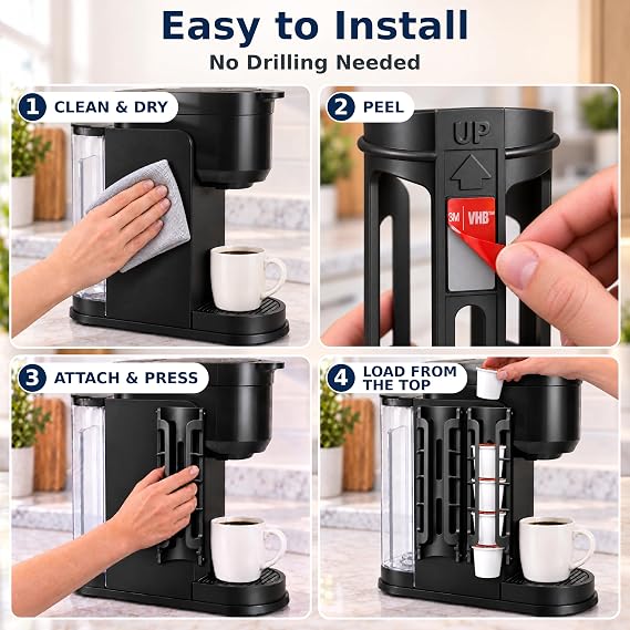 STORAGENIE Coffee Pod Holder for Keurig, Stores 10 Pods