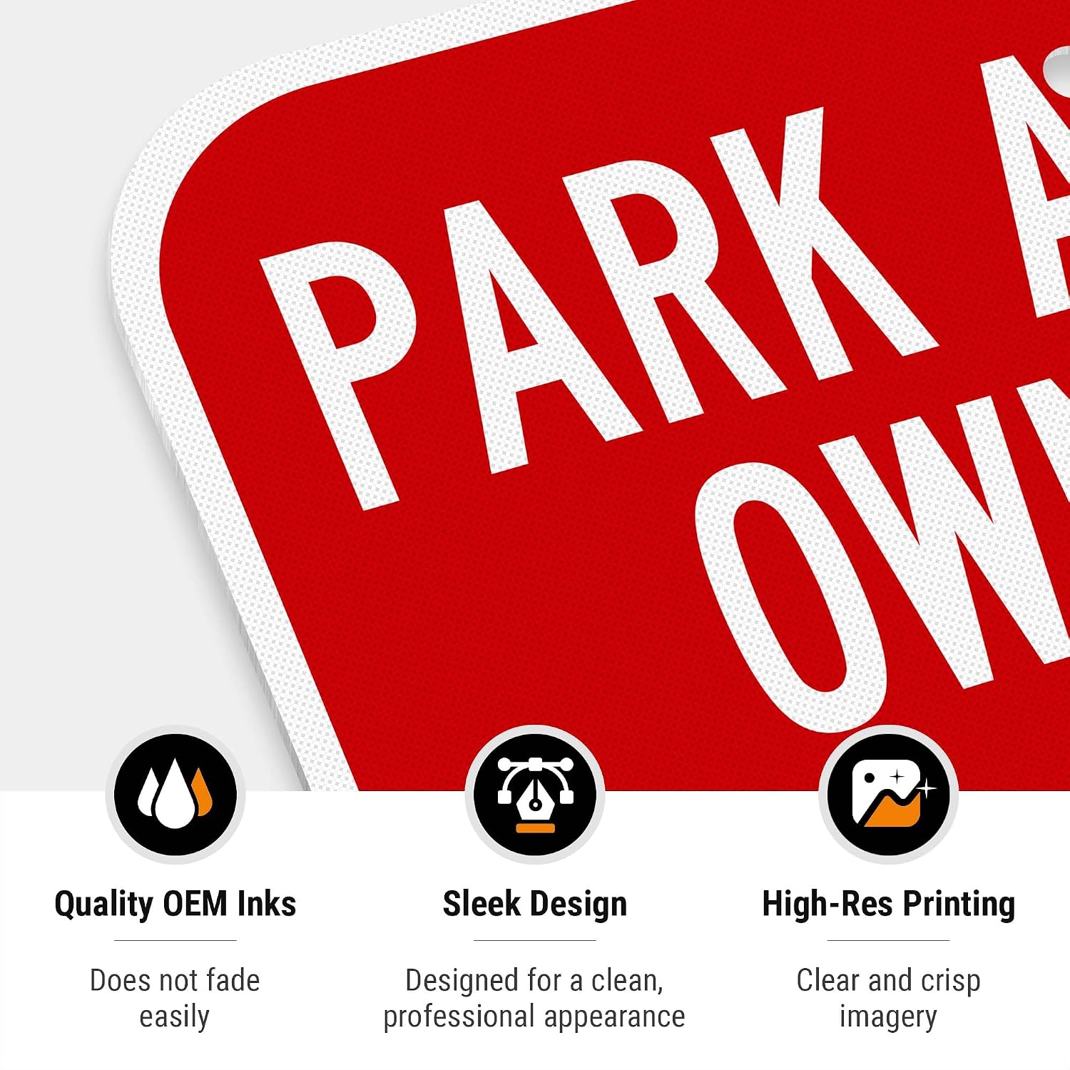 Park at Your Own Risk Hotel is Not Responsible for Theft Loss Or Damages Sign, 12x18 Inches, 3M EGP Reflective .063 Aluminum, Fade Resistant, Made in USA