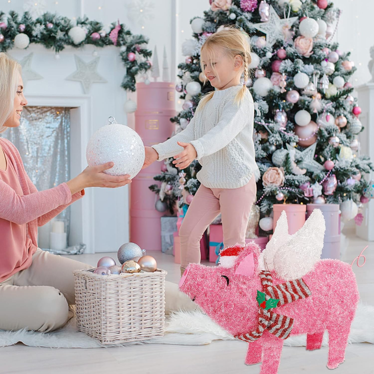 Buy ATDAWN 25 Inch PreLit Light Up Pig, 50 Lights Lighted Flying Pig