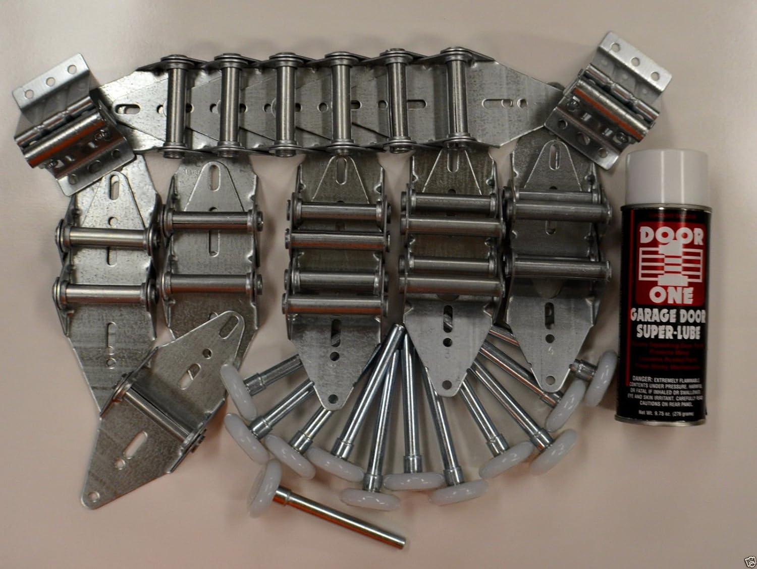 Garage Door Roller Wheel & Hinge KIT Two car Door 8' TALL DOORS