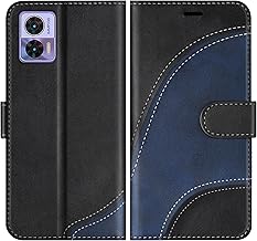 BoxTii Hülle für Motorola Edge 30 Neo Hülle, PU Leder Handyhülle Klapphülle Schutzhülle mit Kartenfächer und Magnetverschluss für Motorola Edge 30 Neo, Schwarz