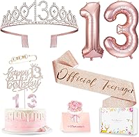 Vista 9 de Decoraciones de cumpleaños número 20 para mujer, banda y corona de cumpleaños, decoración de pastel y velas, globos de números, regalos de 20