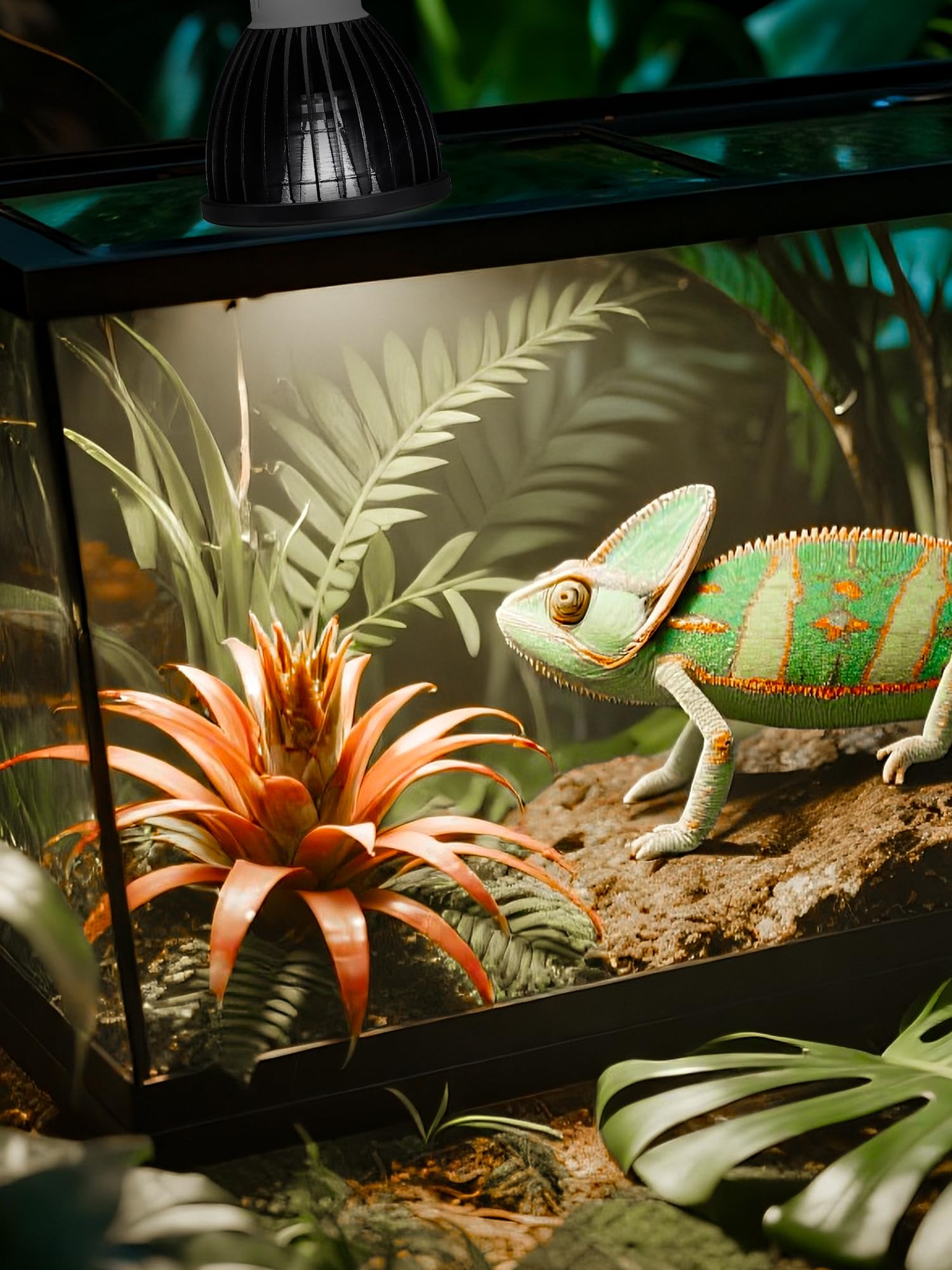 Luce LED UVB per rettili, 5 W 5.0 LED UVA UVB, lampadina UVB per rettili drago barbuto, lucertola, geco, serpente, tartaruga, fornisce sufficiente esposizione UVB tropicale e rettili del