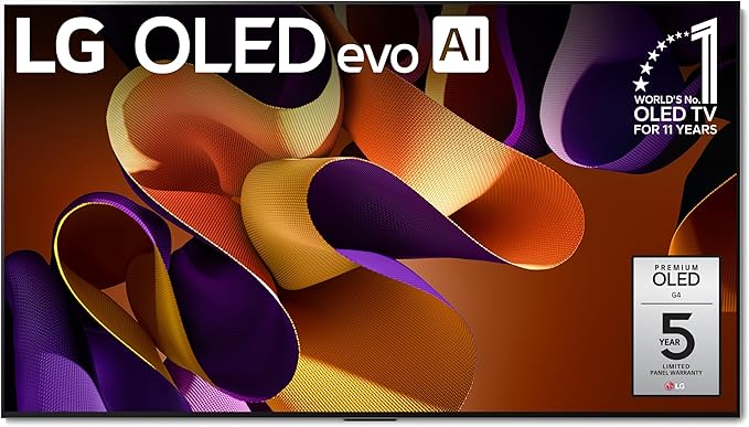LG 77-Inch OLED evo G4 Smart TV with Alexa