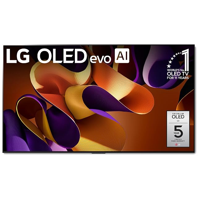 LG 83-Inch Class OLED evo G4 Series Smart TV 4K Processor Flat Screen with Magic Remote AI-Powered with