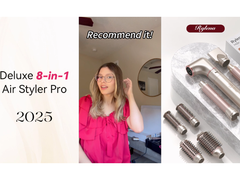 Amazon.com : Rylena Deluxe 8-in-1 Air Styler Pro Hair Dryer Brush