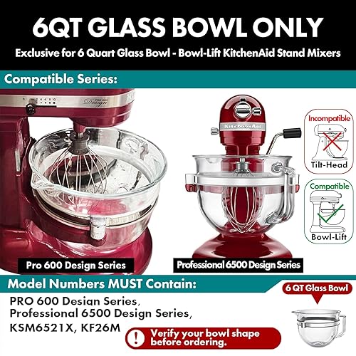 Miniatura 3 de Reemplazo de gancho de masa en espiral de acero inoxidable para mezcladores KitchenAid 6Design Bowl-Lift Stand Mixers, a prueba de óxido y fácil de