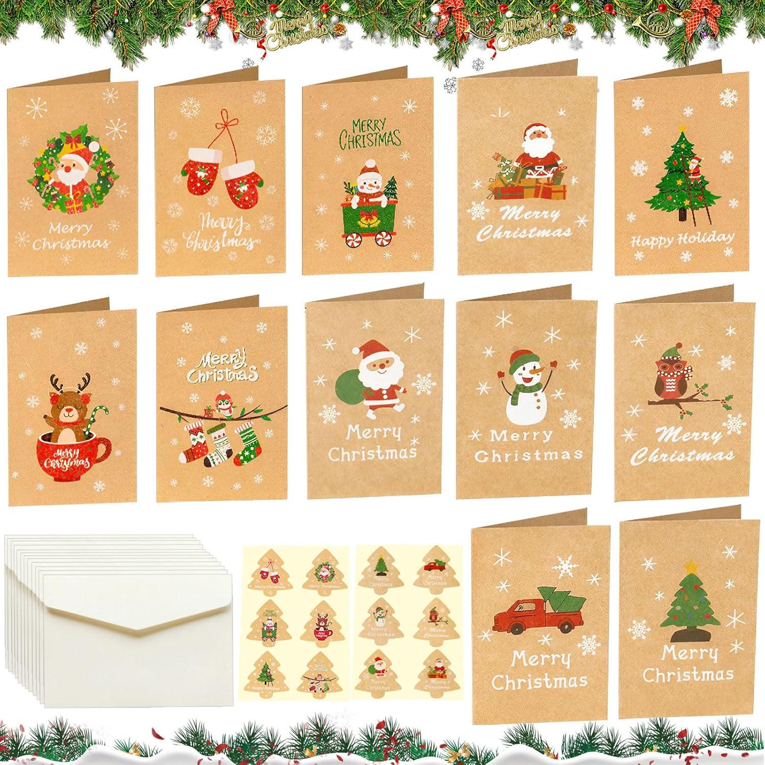 Seasboes Weihnachtskarten Mit Umschlag Set 12 St ck Karten Weihnachten seasboes-weihnachtskarten-mit-umschlag-set-12-st-ck-karten-weihnachten