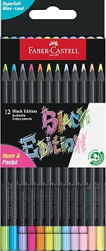FABER-CASTELL - Set of 12 Black Edition colored pencils