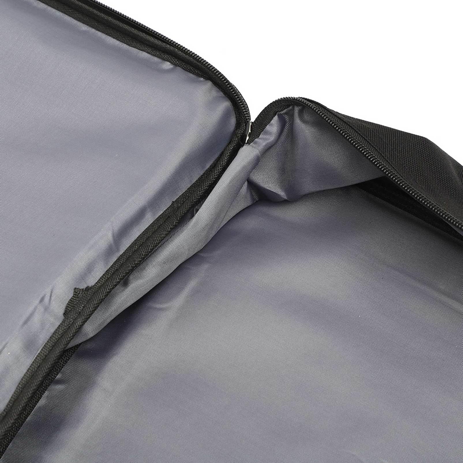 Borsa per Tastiera Elettronica 61 Tasti Nera, Pieghevole | Tessuto Oxford 600d, Tasca Accessoria, Uso Esterno e Performance, Leggera da Trasportare