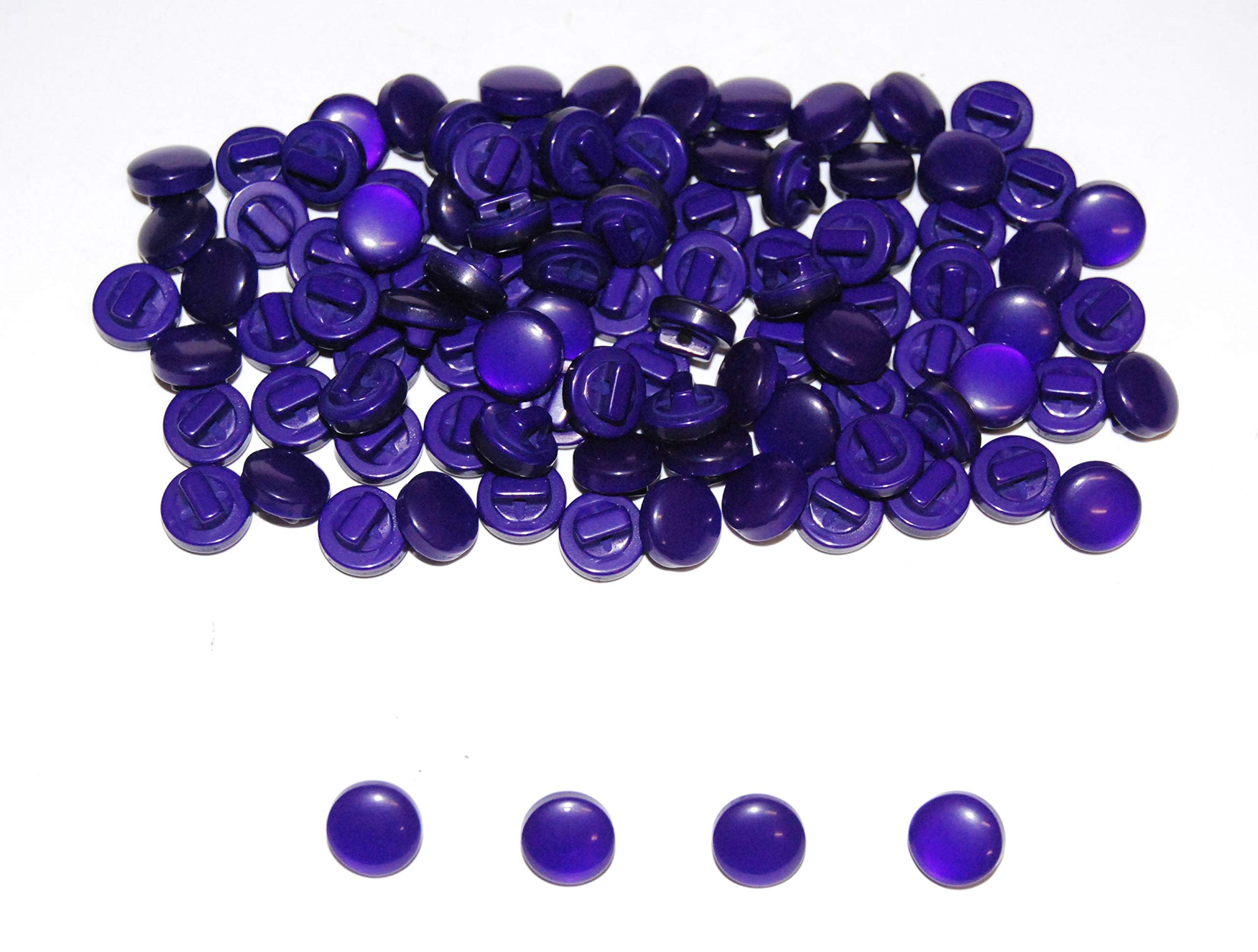 celloexpress Pearlised Mushroom Buttons - 10mm - for Sewing & Crafting (Purple, Pack of 200)