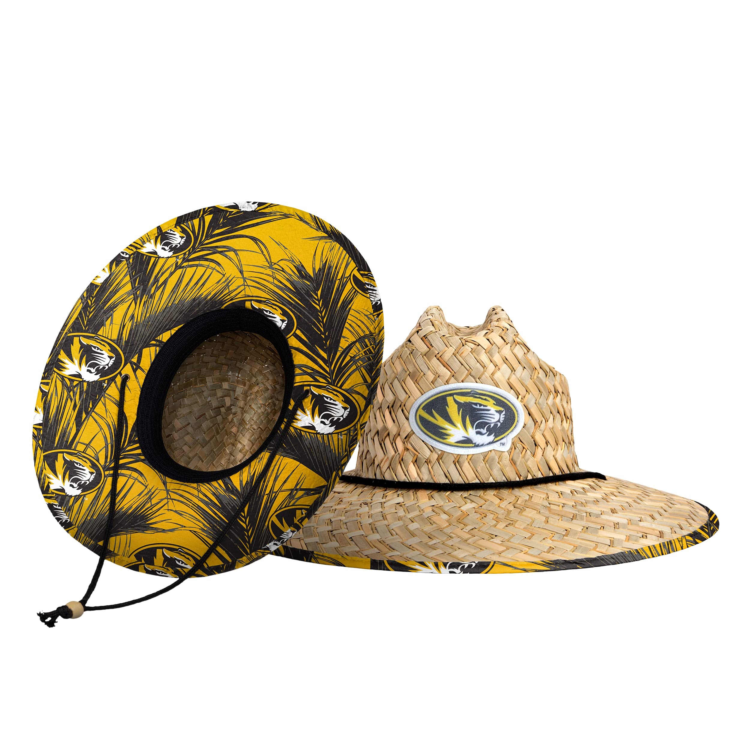 FOCO Men's NCAA College Team Logo Floral Straw Sun Hat