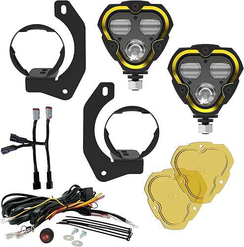 FLEX ERA® 3 Luces antiniebla SAE de modo dual - Kit maestro de 2 luces - Parachoques de acero JK/JL/JT