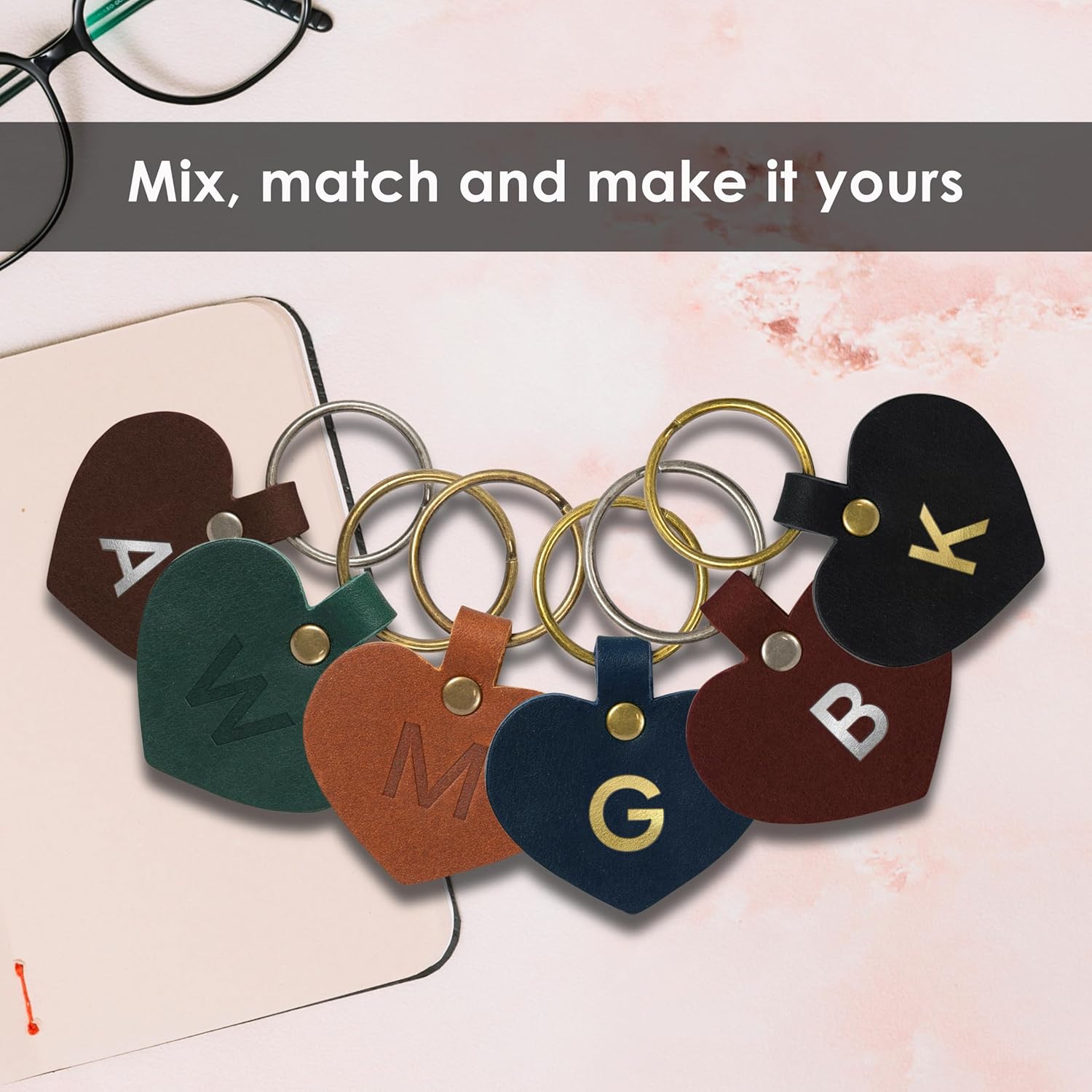 Northwind Personalized Leather Keychain – Custom Full Grain Key Ring Fob – Handmade in USA Gift for Men, Women and Couples - Image 4