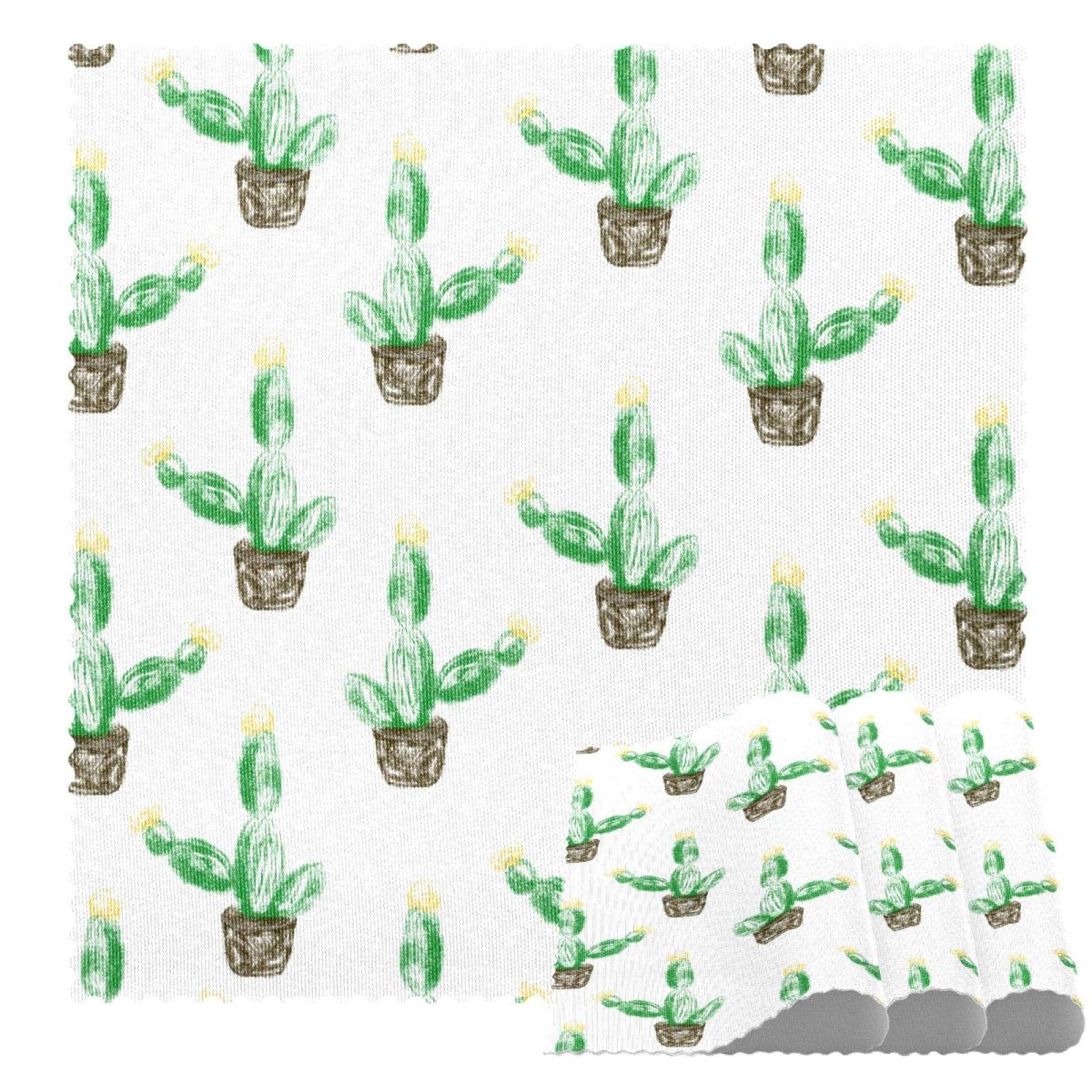 Set de table cactus imperméable lavable lot de 4 dessous d'assiette salle à manger