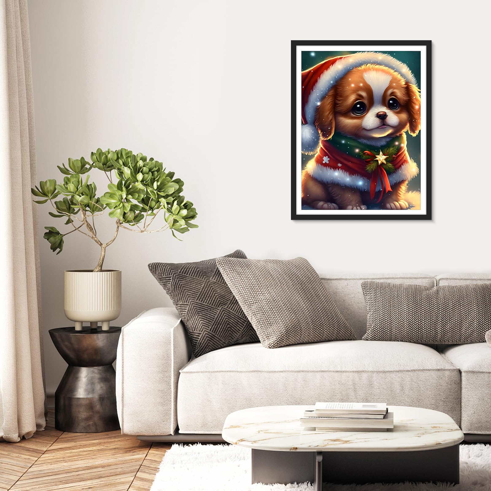 DPHERO DIY Diamant Painting – Hund-Motiv, 30x40 Cm, Mit Rundsteinen & Komplettem Zubehör