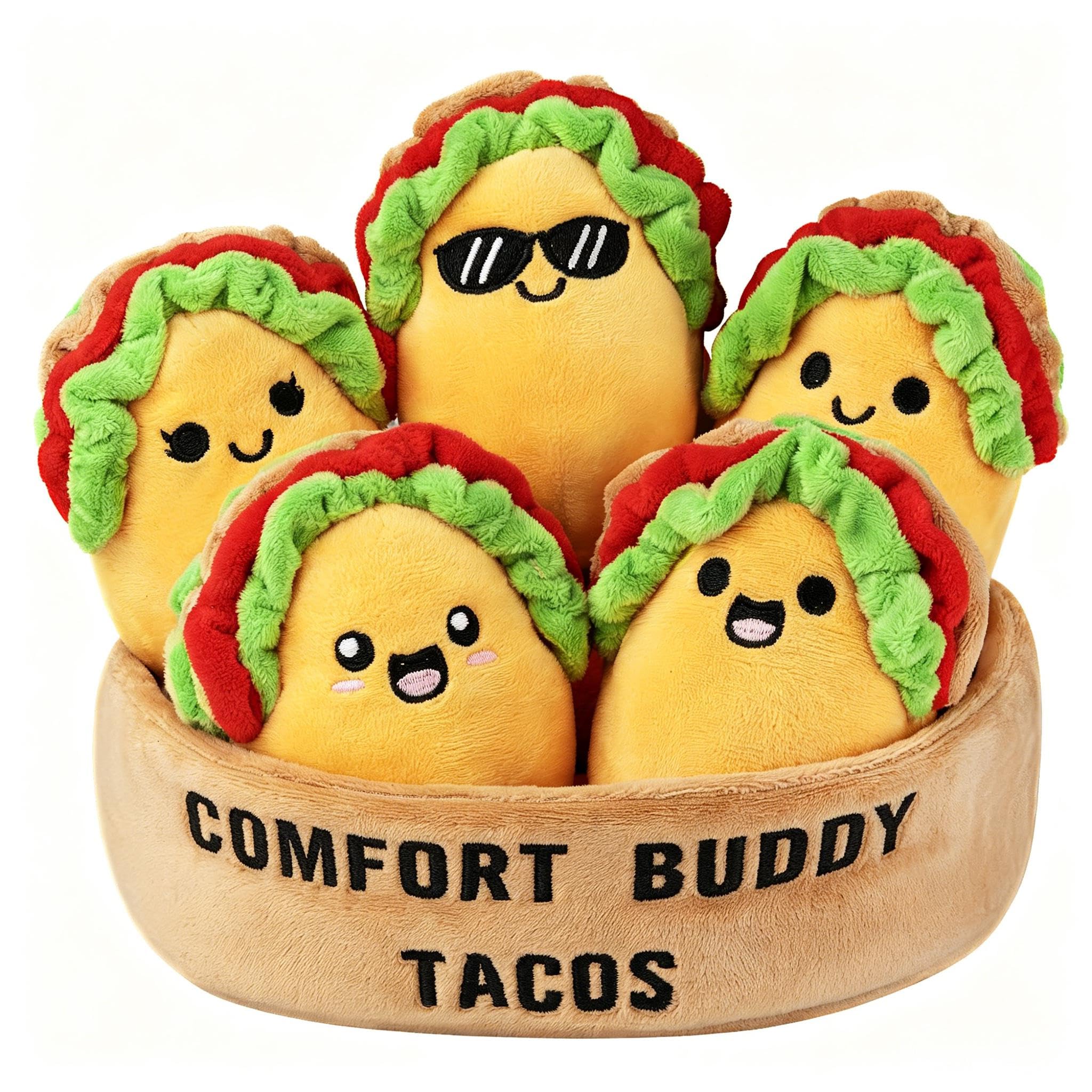 Emotional Comfort &amp; Support Taco Plush, Funny Cute Cuddly Plushies and Toys