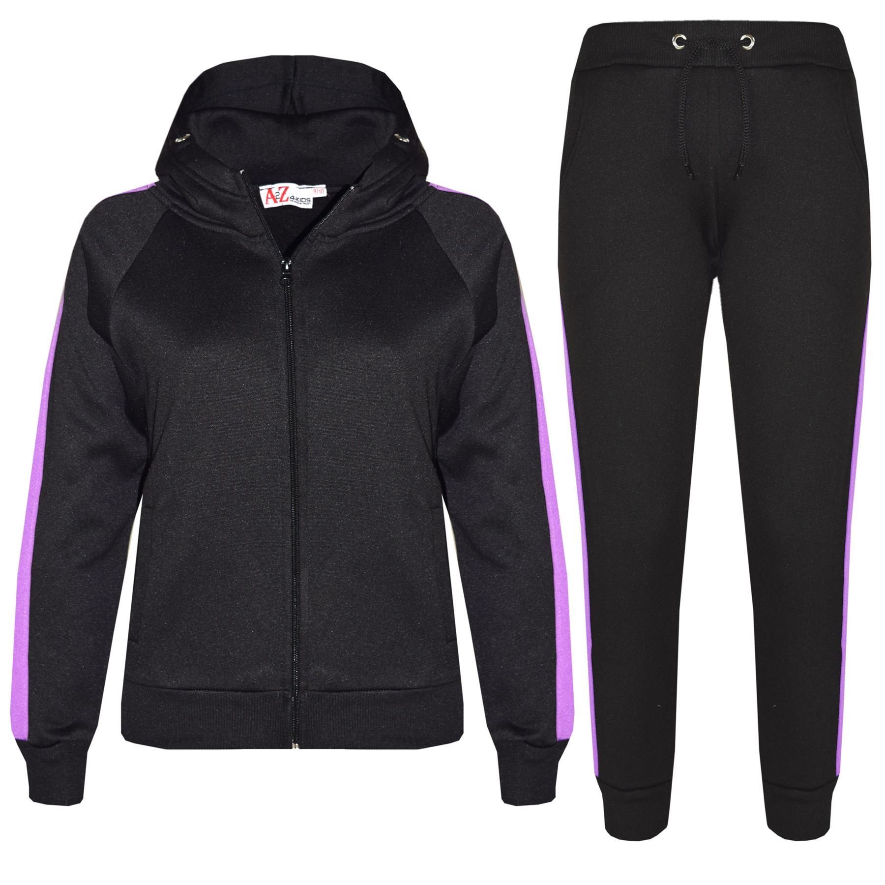 Survêtement plain zippé encapuchonné avec finitions douces bicolores - 8
