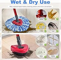 Vista 3 de Cabezales de repuesto para mopa Ocedar, juego de 3 cabezales de repuesto para mopa Ocedar RinseClean de 2 tanques, cabezal de repuesto para mopa