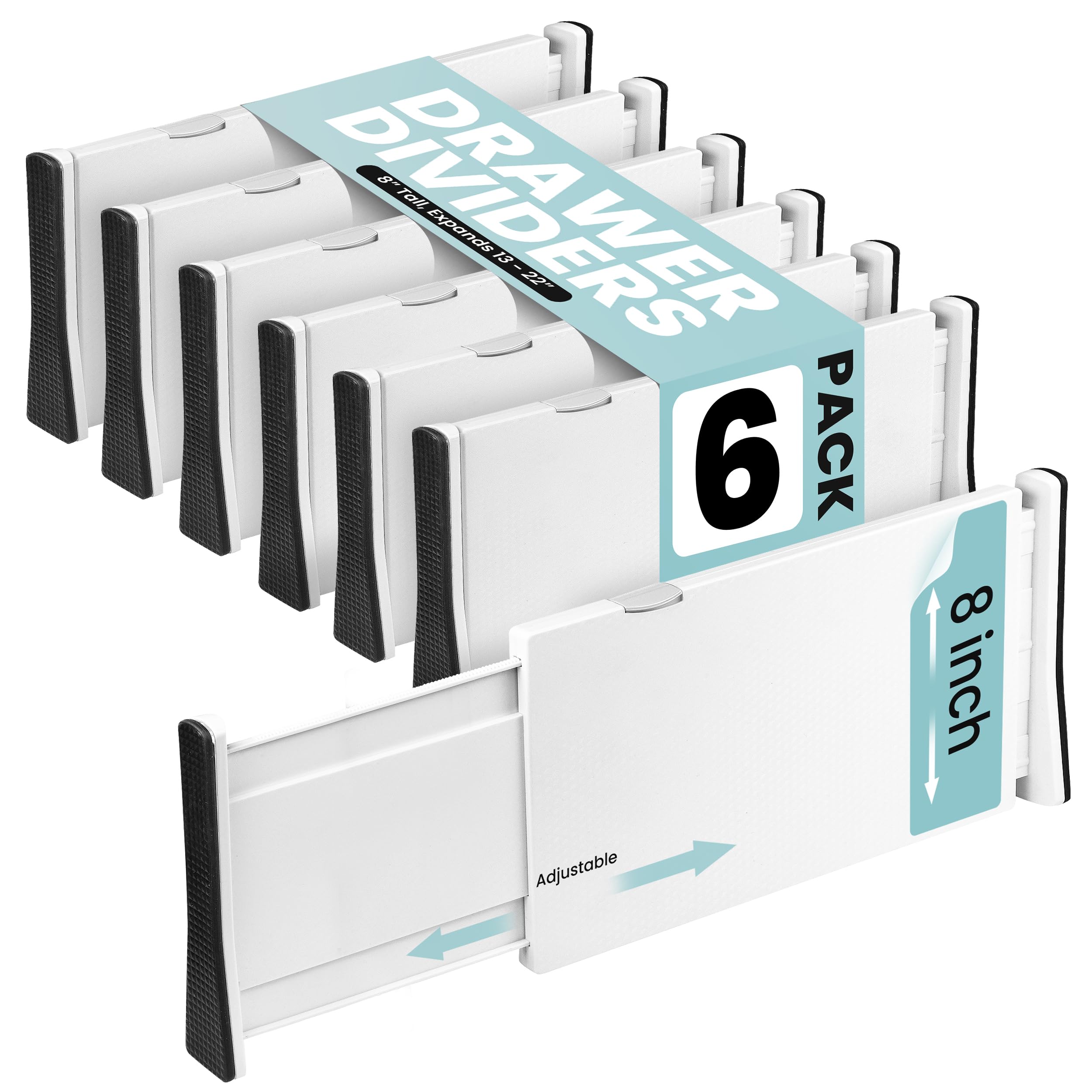 Amazon.com: RAPTUROUS Adjustable Drawer Dividers, 8