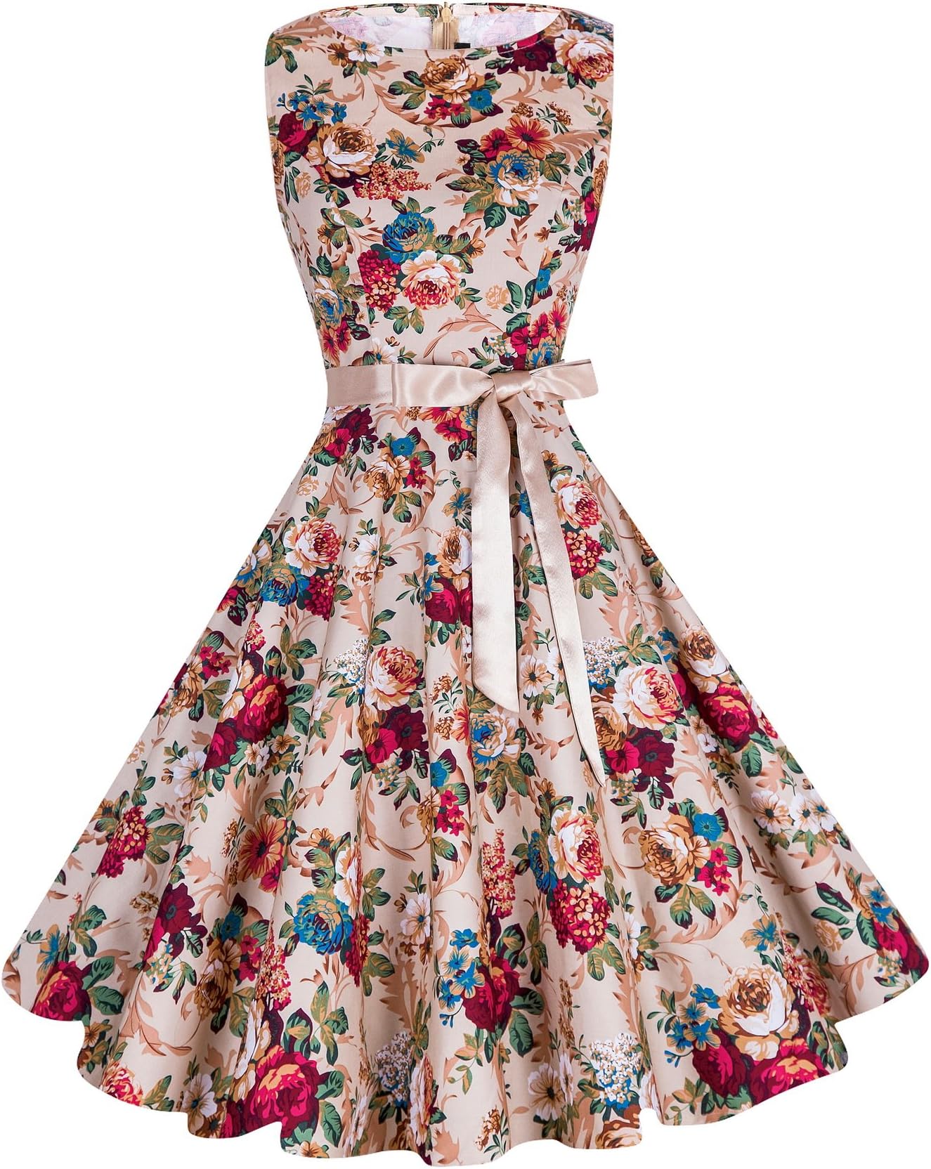 Anni Coco Women's Classy Audrey Hepburn 1950s Vintage Rockabilly Swing Dress