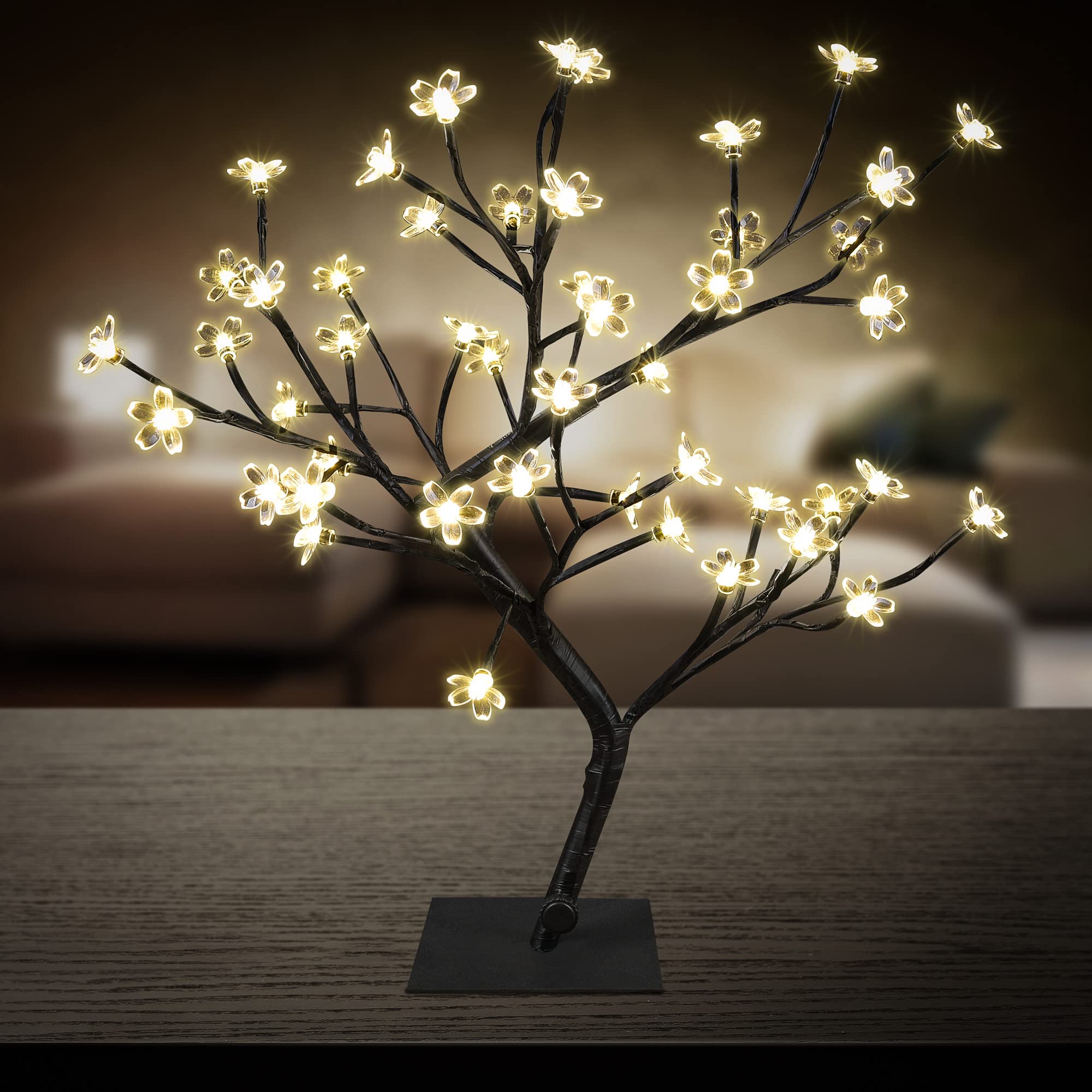 Amazon.com: Cherry Blossom Bonsai Tree Light 18IN Tree Lamp with
