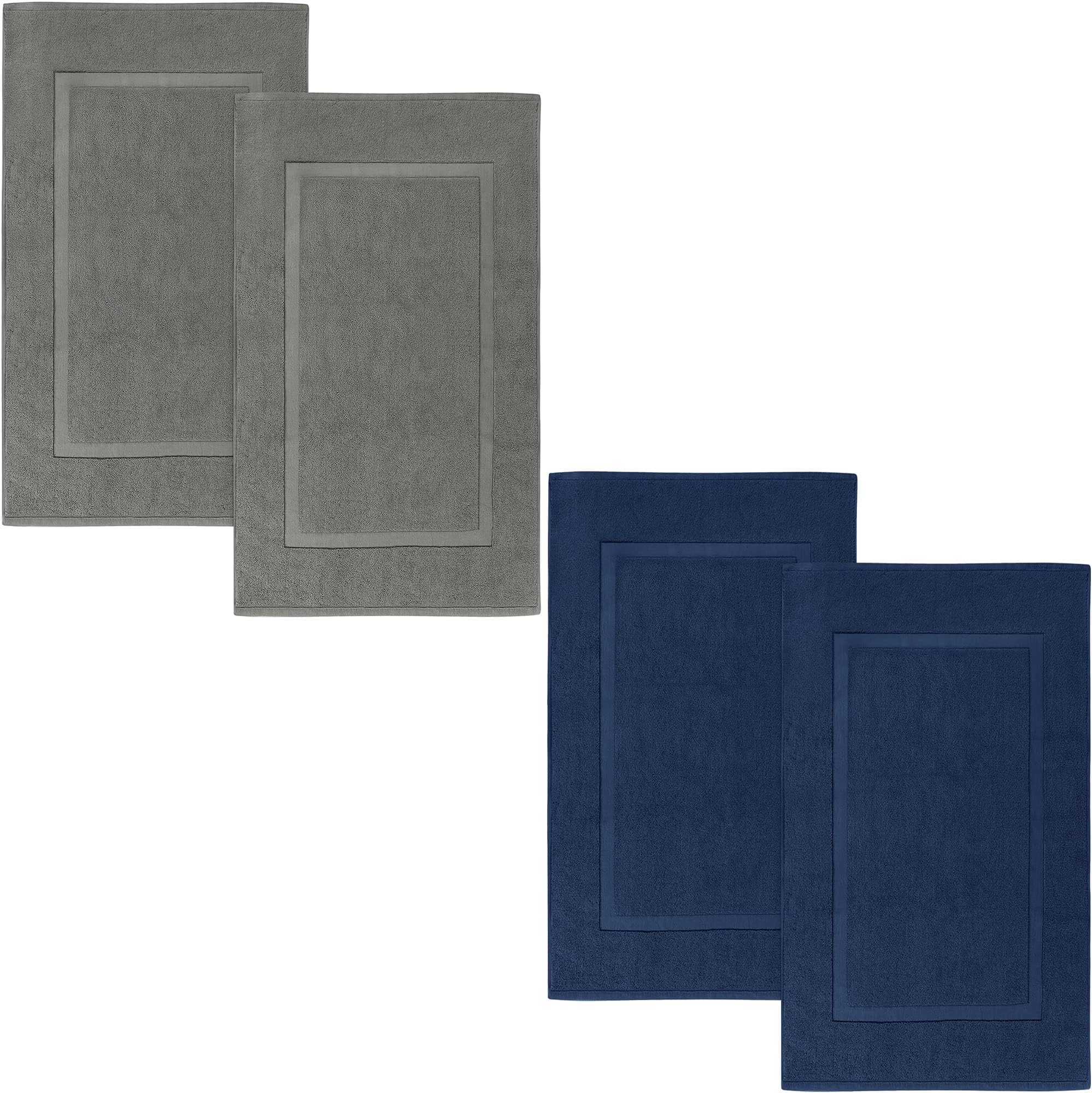 Utopia Towels Bundle Pack of 4 Bath Mats Pack of 2 Bath