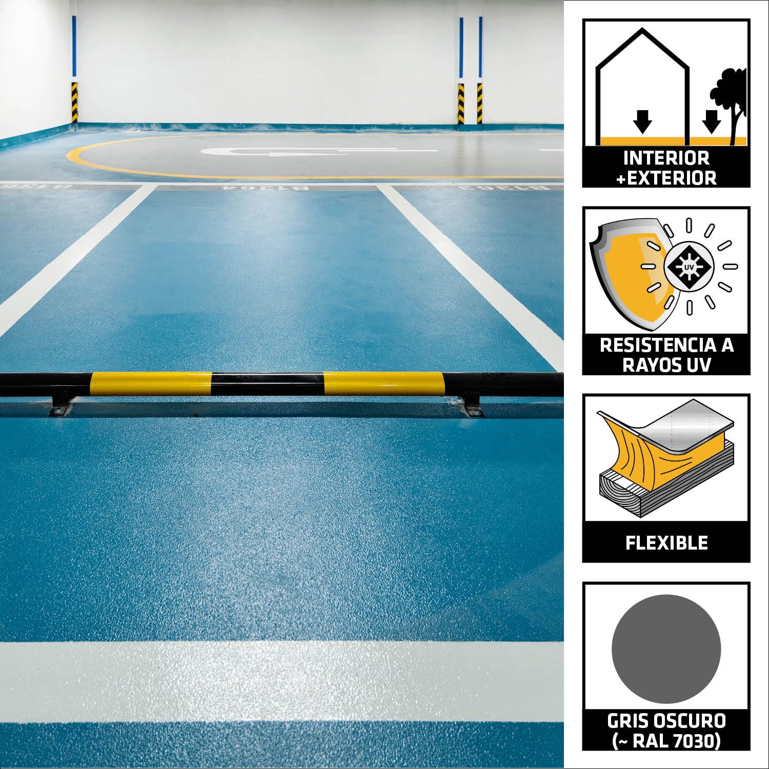 SIKA - Revestimiento acrílico suelos - Sikafloor 2020 - Gris oscuro - 20kg | Pintura para interior y exterior - Ideal para garajes y superficies de cemento - Acabado resistente