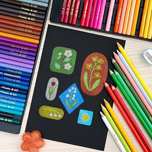 Miniatura 5 de Woomer Juego de 72 lápices de colores para artistas, caja de lata bellamente presentada, núcleo suave, lápices de dibujo profesional numerados para