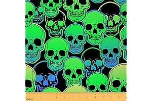 Spooky Fabric Halloween: Sugar Skull Upholstery Fabric, DIY Art Waterproof