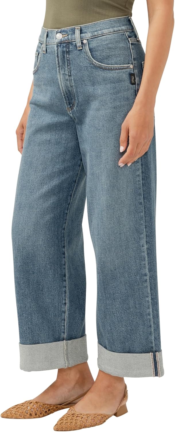 Silver Jeans Co. Women's Be Easy High Rise Wide Leg Crop Jeans - Image 2