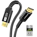 BlueRigger 10K 8K Certified HDMI 2.1 Cable 48Gbps (10FT, 8K 60Hz, 4K 120Hz, eARC, HDR10 VRR HDCP 2.3) Certified Ultra High Speed HDMI Cable Braided Cord - For Gaming Xbox Series X Roku HDTV Monitor gallery image