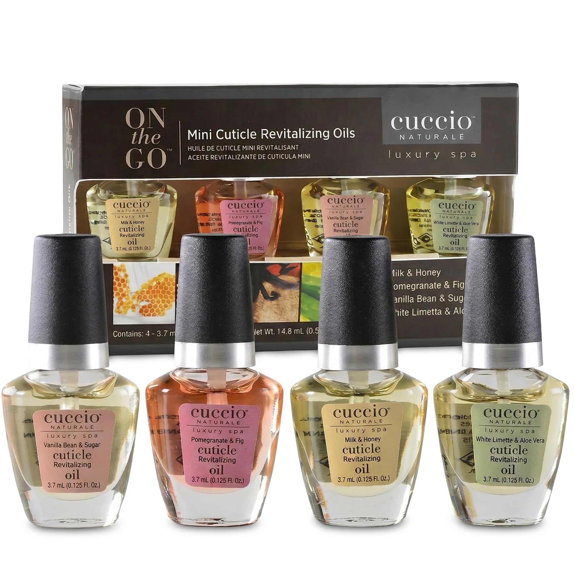 Cuccio NATURALÉ Professional Manicure - Mini Cuticle Revitalizing Oil Pack- 4 x 3.7ml Cuticle Oil