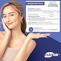Vista 3 de NutriFlair Glutatión liposomal Setria® 700 mg - Pure reductasa, estable, activa forma L glutatión reductasa (GSH), absorción mejorada, antioxidante