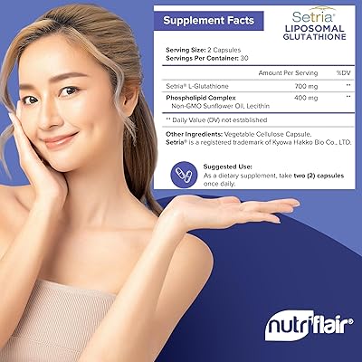 kyowa hakko setria glutathione NutriFlair Liposomal Glutathione Supplement 700mg Bermuda