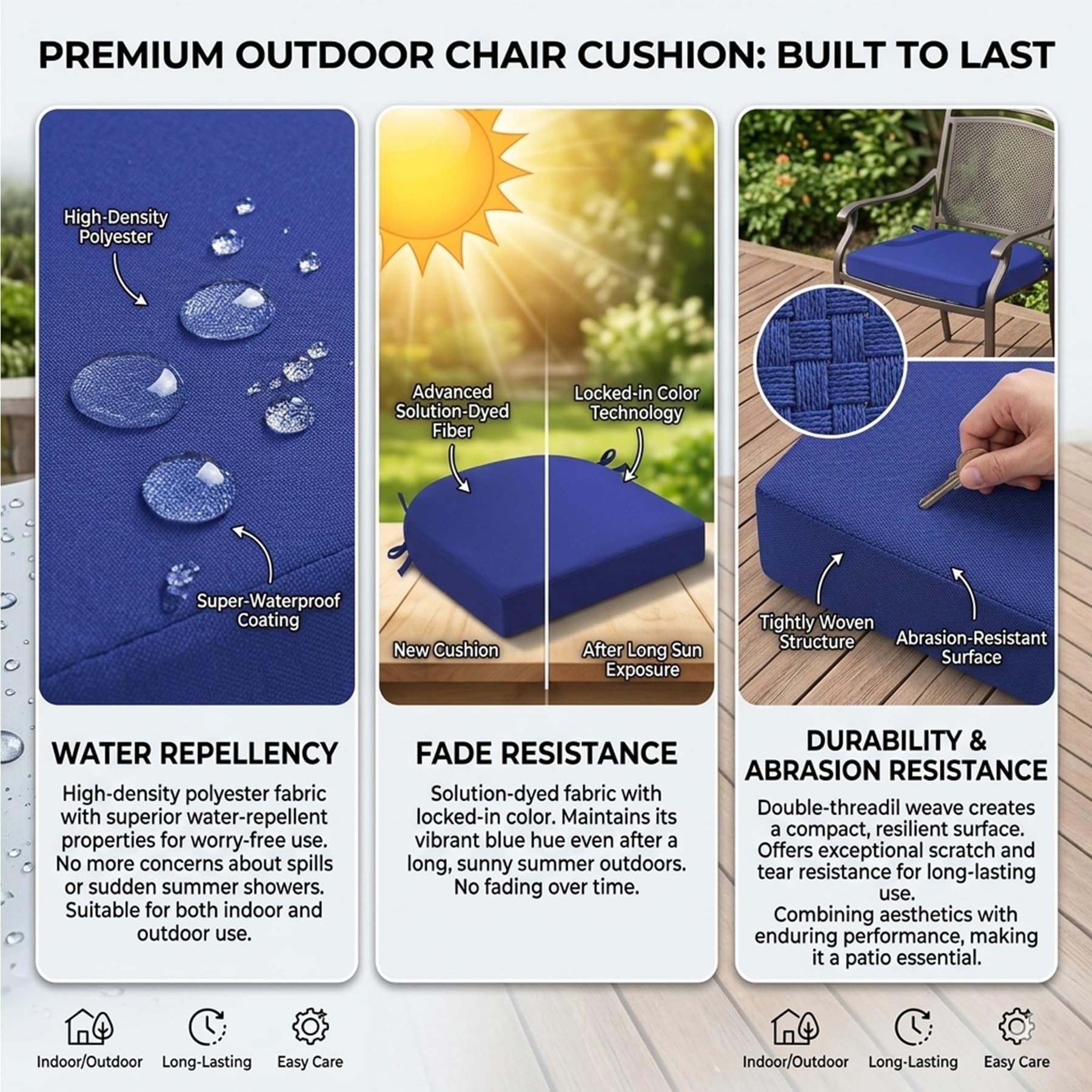 Cuscino Ergonomico A Forma Di U per Sedie Da Interno Ed Esterno, L'imbottitura In Schiuma Ad Alta Resilienza Offre Comfort Tutto Il Giorno per Sedie Da Pranzo E Mobili Da Patio In Rattan