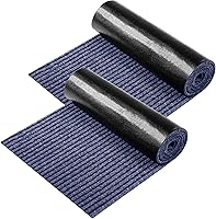 Vista 19 de Nuanchu 2 rollos grandes de tapetes semiacabados para exteriores, de 16 x 79 pulgadas, tapete para puerta estrecha, antideslizante, impermeable, Café