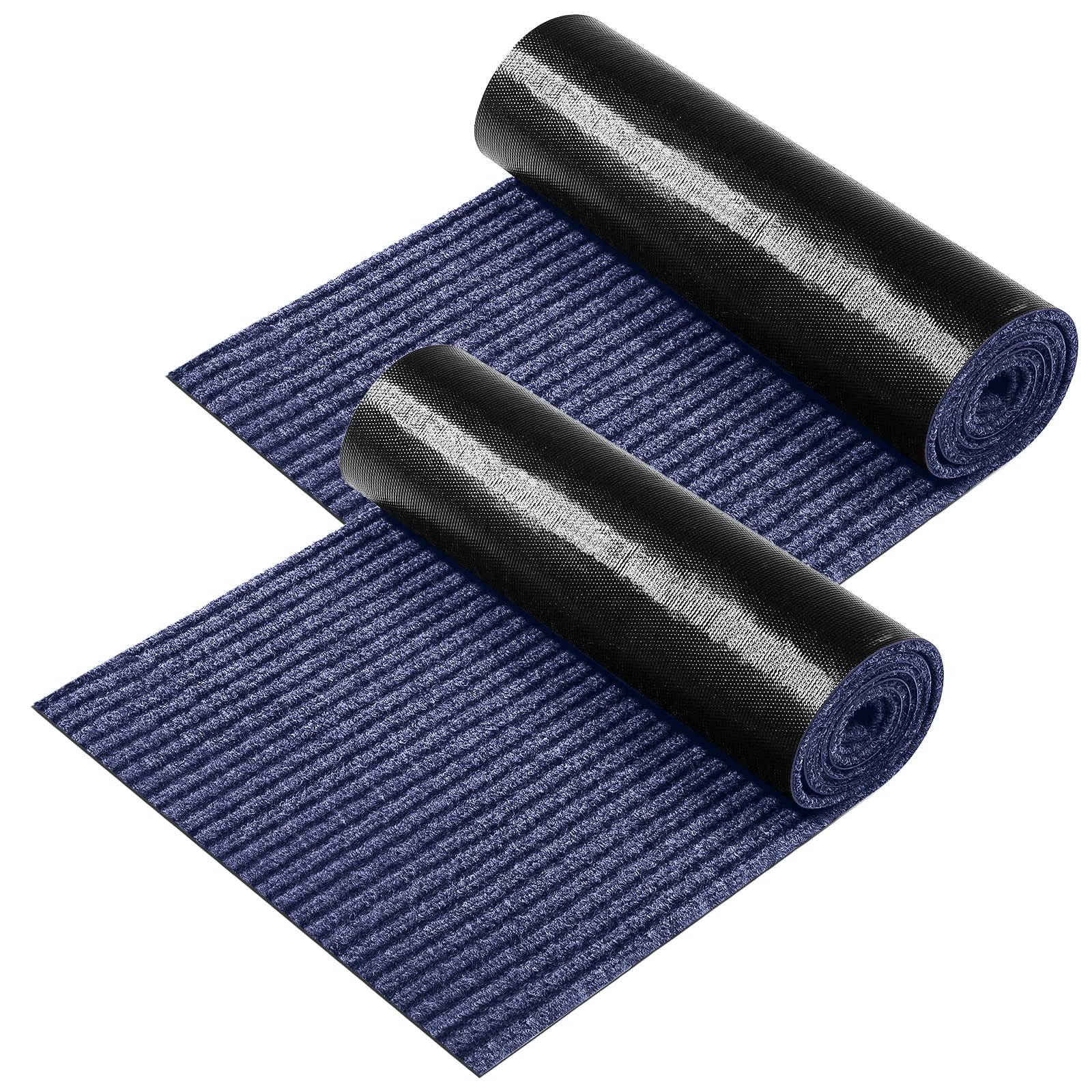 Nuanchu 2 Roll Large Semi Finished Outdoor Mat 16 x 79 Inch Narrow Door Mat Non Slip Boot Rugs Waterproof Carpet Roll for Bathroom Entryway Indoor