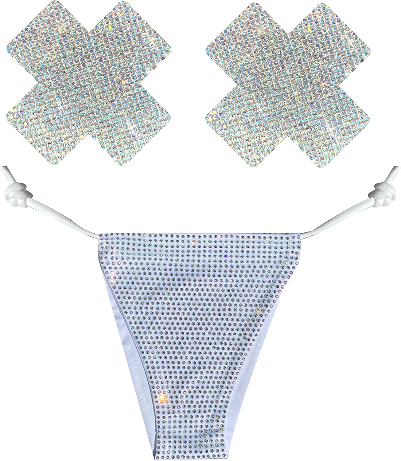 Neva Nude Shiney Hiney Crystal High Waisted Naughty Knix & Chainmail Nipztix